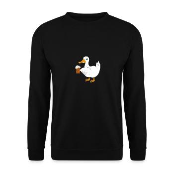 Canard à la bière - Sweat-shirt Unisexe - noir - Devant - Alina (178cm) & Michal (187cm)