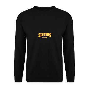 Sisters on Fire - Unisex Sweatshirt - black - Front - Alina (178cm) & Michal (187cm)