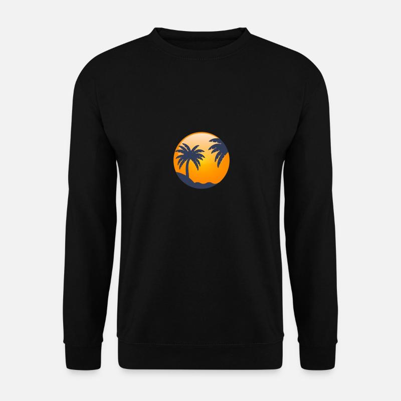 Sun behind palm trees - Unisex Sweatshirt - black