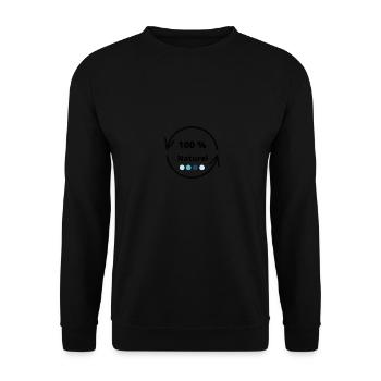 Sticker 100 % natural - Sweat-shirt Unisexe - noir - Devant - Alina (178cm) & Michal (187cm)