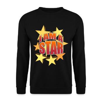 I am a star - Unisex Sweatshirt - black - Front - Alina (178cm) & Michal (187cm)