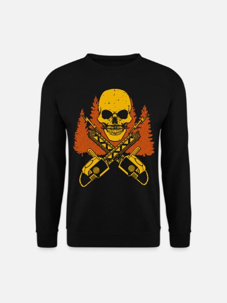 Holz, Holzfäller, Kettensäge, Motorsäge, Wald, Säg - Unisex Pullover - Schwarz