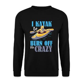 Je kayak pour brûler les fous - Sweat-shirt Unisexe - noir - Devant - Alina (178cm) & Michal (187cm)