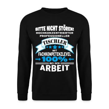 Menuisier menuisier menuisier de la verneur drôle rengaine - Sweat-shirt Unisexe - noir - Devant - Alina (178cm) & Michal (187cm)