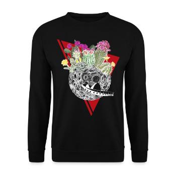 Planet of cactuses in color - Unisex Sweatshirt - black - Front - Alina (178cm) & Michal (187cm)