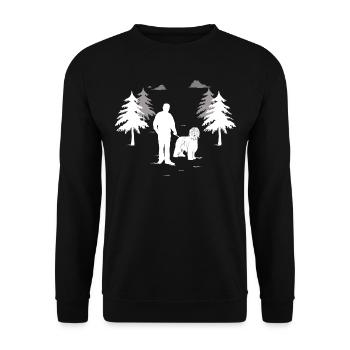 Briard Dogs Dog Owner Gift - Gassie - Unisex Sweatshirt - black - Front - Alina (178cm) & Michal (187cm)