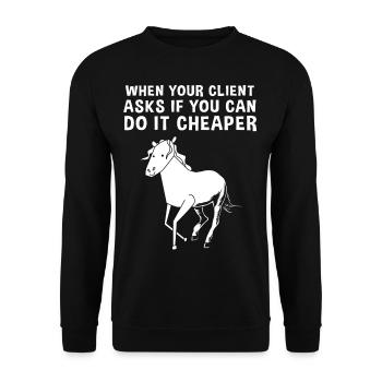 Graphic designer graphic designer artist - Unisex Sweatshirt - black - Front - Alina (178cm) & Michal (187cm)