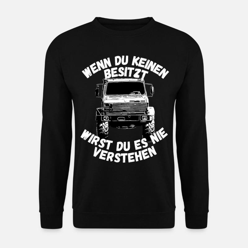 Unimog , Nutzfahrzeug, Lkw, Unimog 406, Traktor - Unisex Pullover - Schwarz