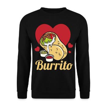 Burrito Lovers - Unisex Sweatshirt - black - Front - Alina (178cm) & Michal (187cm)