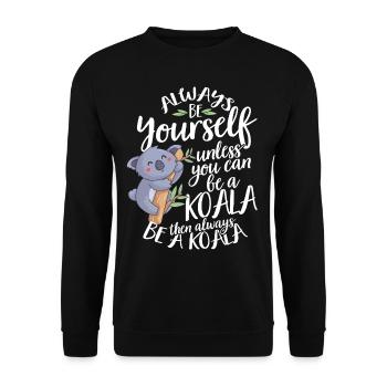 Koala - Unisex Sweatshirt - black - Front - Alina (178cm) & Michal (187cm)