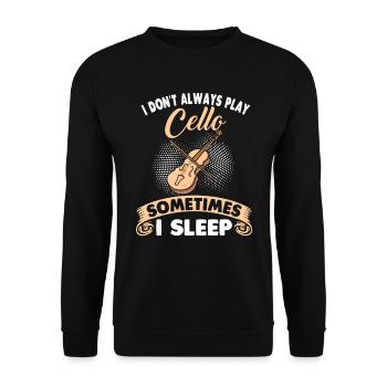 Violoncello Cello Cellospieler Cellist Jazz Musik - Unisex Pullover - Schwarz - Vorne - Alina (178cm) & Michal (187cm)