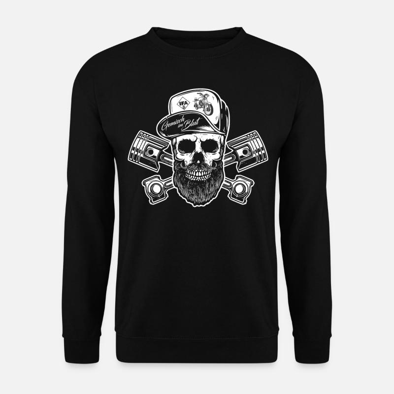 Simson S51 - Gemisch im Blut - Schrauber Skull - Unisex Pullover - Schwarz