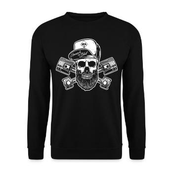 IFA mobile DDR - Mechanic Skull - Sweat-shirt Unisexe - noir - Devant - Alina (178cm) & Michal (187cm)