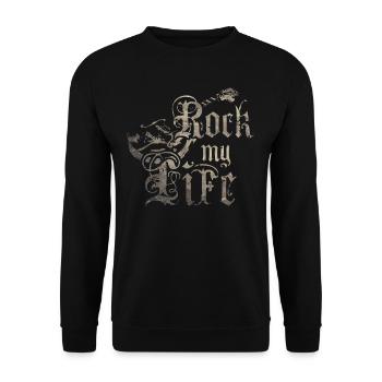 Band Shirt - Rock my Life - Vintage Edition - Unisex Pullover - Schwarz - Vorne - Alina (178cm) & Michal (187cm)