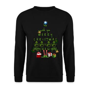 Noël Noël Noël Noël - Sweat-shirt Unisexe - noir - Devant - Alina (178cm) & Michal (187cm)