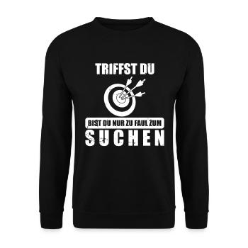 Bogenschießen Bogensport Pfeil Und Bogen Bogen - Unisex Pullover - Schwarz - Vorne - Alina (178cm) & Michal (187cm)