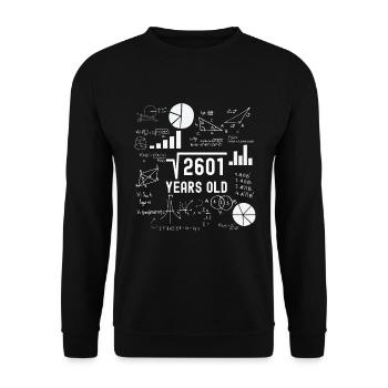51st Birthday Root of 2601 Birthday Gift - Unisex Sweatshirt - black - Front - Alina (178cm) & Michal (187cm)