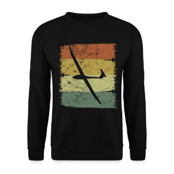 Glider Glider Flying Gliding - Unisex Sweatshirt - black - Front - Alina (178cm) & Michal (187cm)