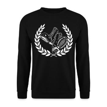 Skinhead - Punk - Oi ! - Unisex Sweatshirt - black - Front - Alina (178cm) & Michal (187cm)