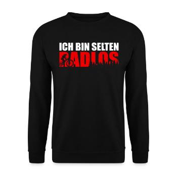 Ich Bin Selten Radlos Mountainbike Downhill Mtb - Unisex Pullover - Schwarz - Vorne - Alina (178cm) & Michal (187cm)