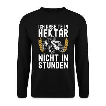 Traktor Fahrer Landwirt Trecker Bauer Agrar - Unisex Pullover - Schwarz - Vorne - Alina (178cm) & Michal (187cm)