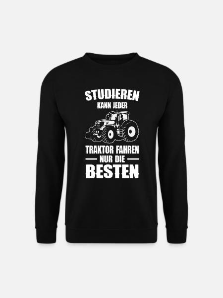 Traktor Fahrer Landwirt Trecker Bauer Agrar - Unisex Pullover - Schwarz