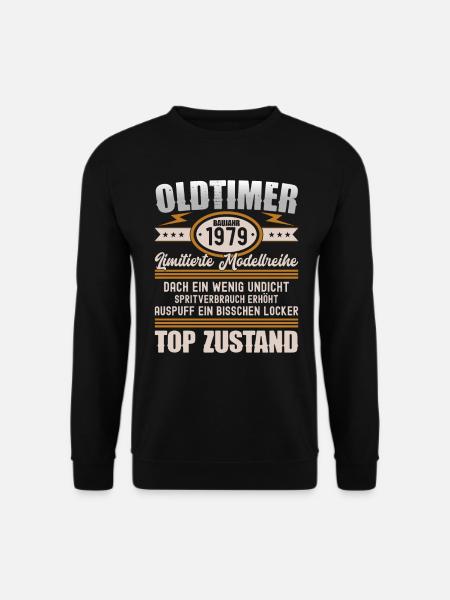 Oldtimer Baujahr 1979 Geboren Jahrgang Geburtstag - Unisex Pullover - Schwarz