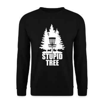 Disc Golf Ultimate Frisbee Stupid Tree Disc Golfer - Unisex Sweatshirt - black - Front - Alina (178cm) & Michal (187cm)