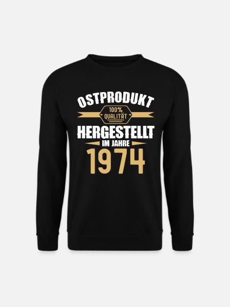 Ostprodukt 48 Geburtstag Mann Frau Jahrgang 1974 - Unisex Pullover - Schwarz