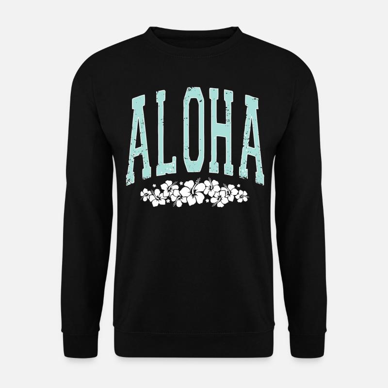 Aloha - Hibiscus - Surfin Summer - Unisex Sweatshirt - black