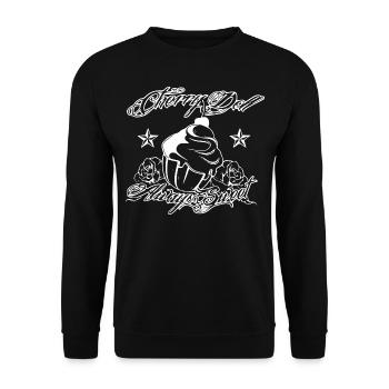 Rockabilly - Cupcake - Cherry Doll - Unisex Pullover - Schwarz - Vorne - Alina (178cm) & Michal (187cm)
