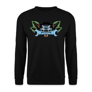 Mechnanic Tattoo - Unisex Sweatshirt - black - Front - Alina (178cm) & Michal (187cm)