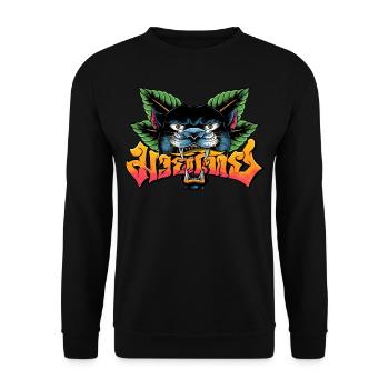 Muay Thai Boxing Panther - Unisex Pullover - Schwarz - Vorne - Alina (178cm) & Michal (187cm)