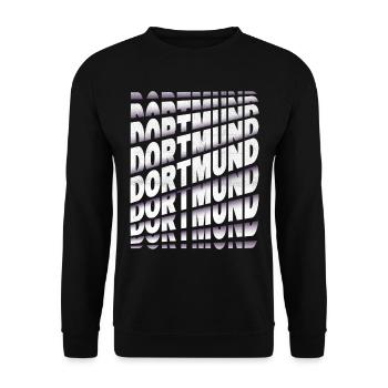 Dortmund Allemagne City Font Skyline Accueil - Sweat-shirt Unisexe - noir - Devant - Alina (178cm) & Michal (187cm)
