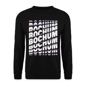 Bochum Deutschland Stadt Schrift Skyline Heimat - Unisex Pullover - Schwarz - Vorne - Alina (178cm) & Michal (187cm)