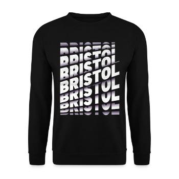 Bristol England UK Stadt Schrift Skyline Heimat - Unisex Pullover - Schwarz - Vorne - Alina (178cm) & Michal (187cm)