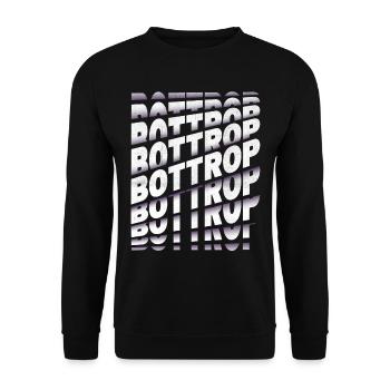 Bottrop Germany City Font Skyline Home - Unisex Sweatshirt - black - Front - Alina (178cm) & Michal (187cm)