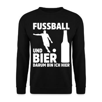 Fußballspieler Geschenk Fußball Fan Fußballer - Unisex Pullover - Schwarz - Vorne - Alina (178cm) & Michal (187cm)