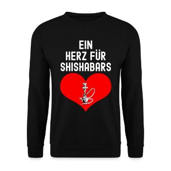 Shisha Geschenk für Wasserpfeife Shishabar Pfeife - Unisex Pullover - Schwarz - Vorne - Alina (178cm) & Michal (187cm)