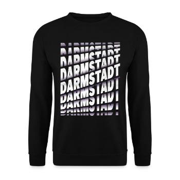 Darmstadt Germany City Font Skyline Home - Unisex Sweatshirt - black - Front - Alina (178cm) & Michal (187cm)