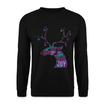 Noël Noël Noël No� - Sweat-shirt Unisexe - noir - Devant - Alina (178cm) & Michal (187cm)