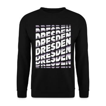 Dresden Germany City Font Skyline Home - Unisex Sweatshirt - black - Front - Alina (178cm) & Michal (187cm)
