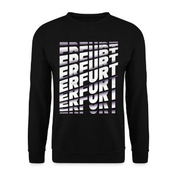 Erfurt Germany City Font Skyline Home - Unisex Sweatshirt - black - Front - Alina (178cm) & Michal (187cm)