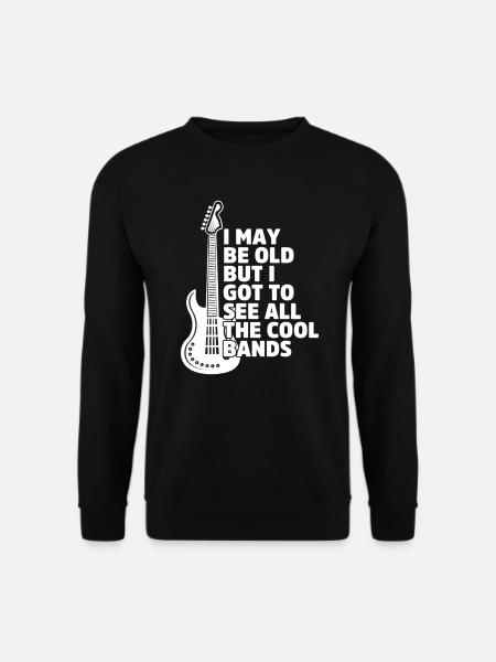 Gitarrist Gitarrenspieler Gitarrenmusiker Rockband - Unisex Pullover - Schwarz