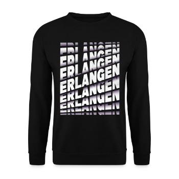 Erlangen Germany City Font Skyline Home - Unisex Sweatshirt - black - Front - Alina (178cm) & Michal (187cm)