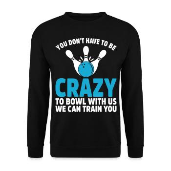 Bowling Bowler Gutter Strike Replacement Needles - Unisex Sweatshirt - black - Front - Alina (178cm) & Michal (187cm)