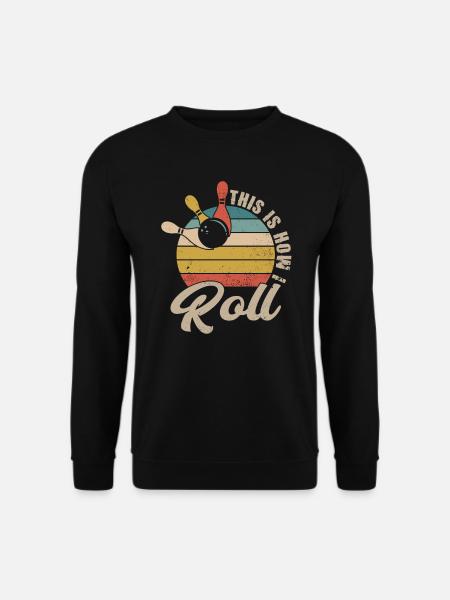 Bowling Bowler Gutter Strike Ersatznadeln - Unisex Pullover - Schwarz