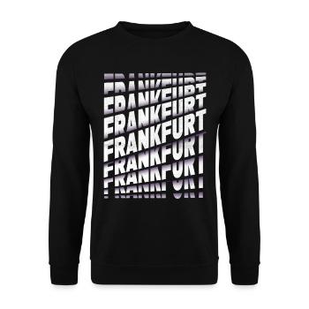 Frankfurt Germany City Font Skyline Home - Unisex Sweatshirt - black - Front - Alina (178cm) & Michal (187cm)