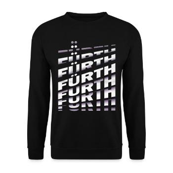 Fürth Germany City Font Skyline Accueil - Sweat-shirt Unisexe - noir - Devant - Alina (178cm) & Michal (187cm)