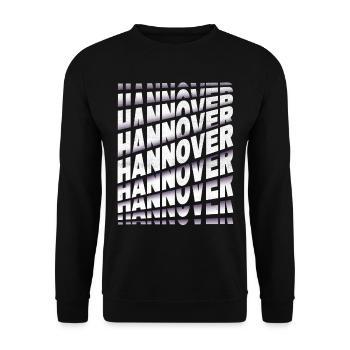 Hanover Allemagne City Font Skyline Accueil - Sweat-shirt Unisexe - noir - Devant - Alina (178cm) & Michal (187cm)